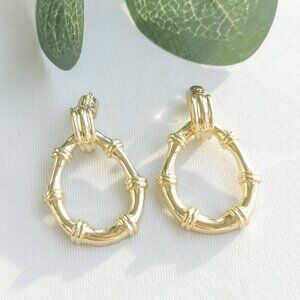 Alicia Bonnie Elora Gold Drop Hoop Earrings